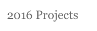 2016 Projects